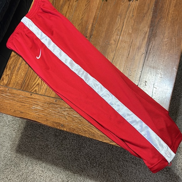 NIKE❤️BASKETBALL MESH Women’s PANTS Drawstring Red & White Medium (8-10) - Picture 4 of 15